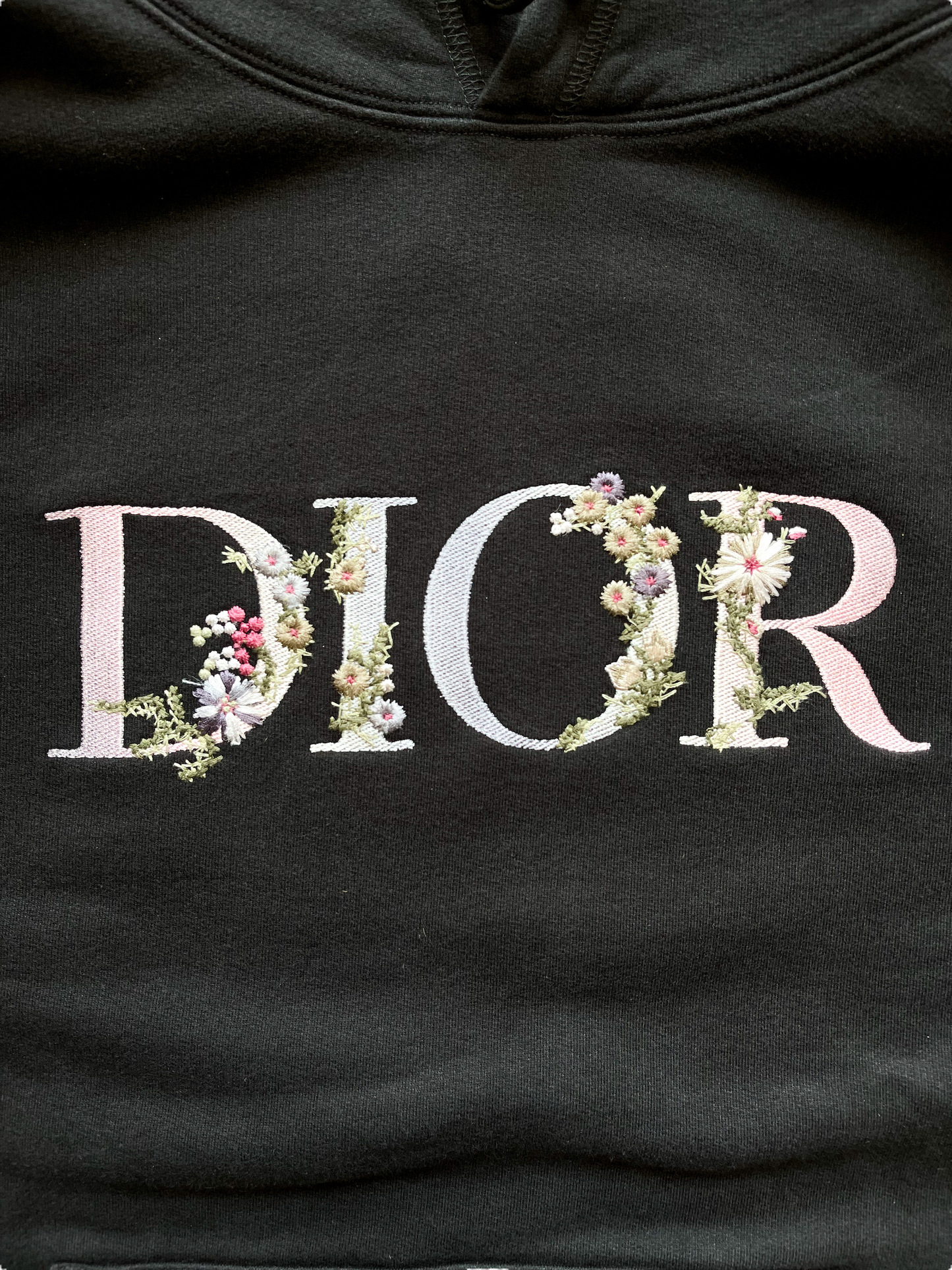 Dior Floral Logo Embroidered Hoodie