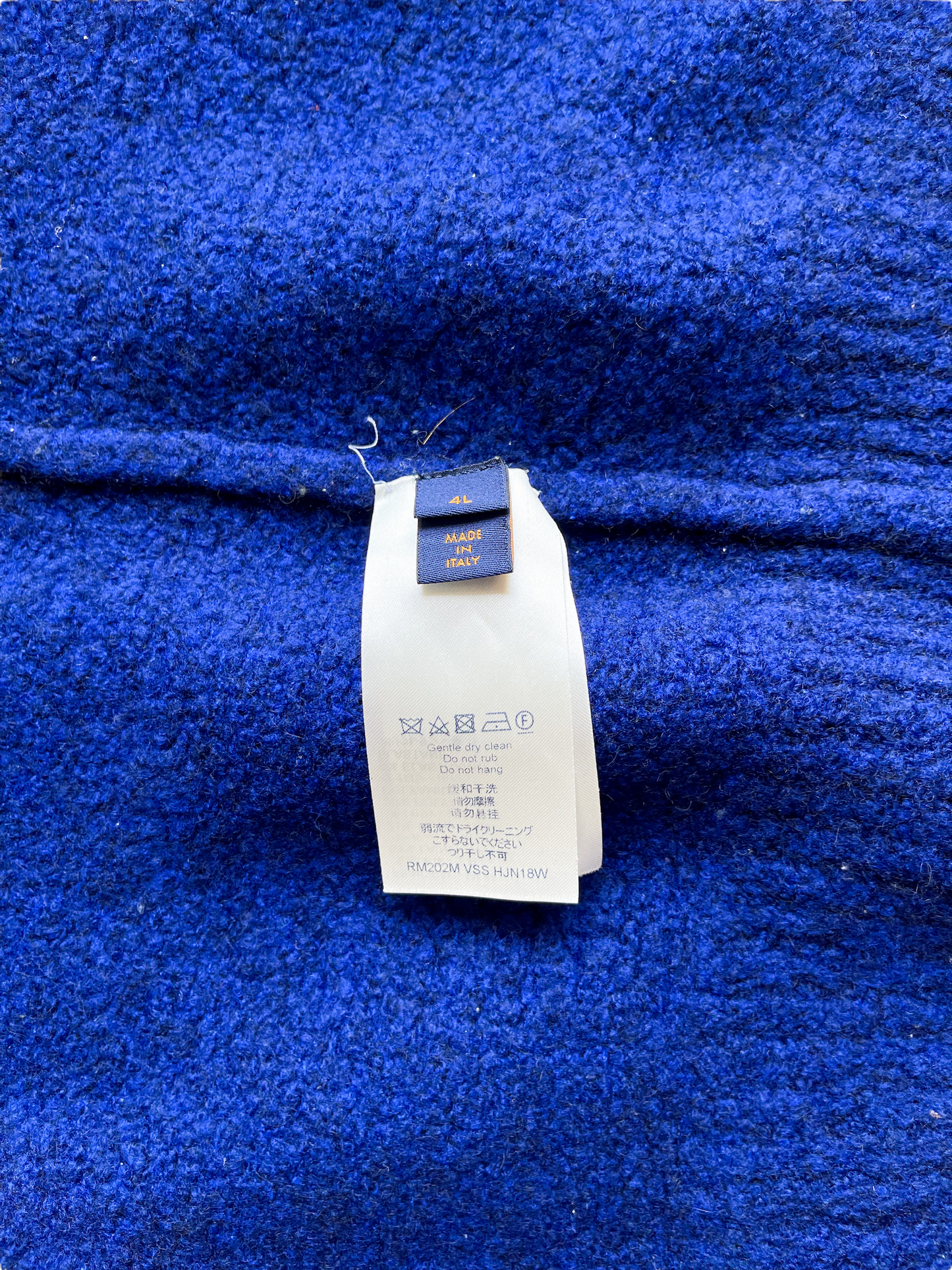 Louis Vuitton Blue & White 'LV Intarsia' Sweater New
