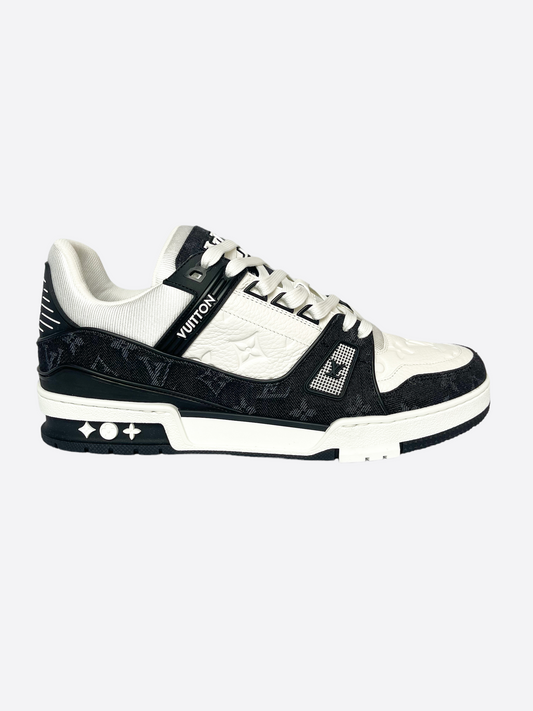 Louis Vuitton Black & White Monogram Trainers