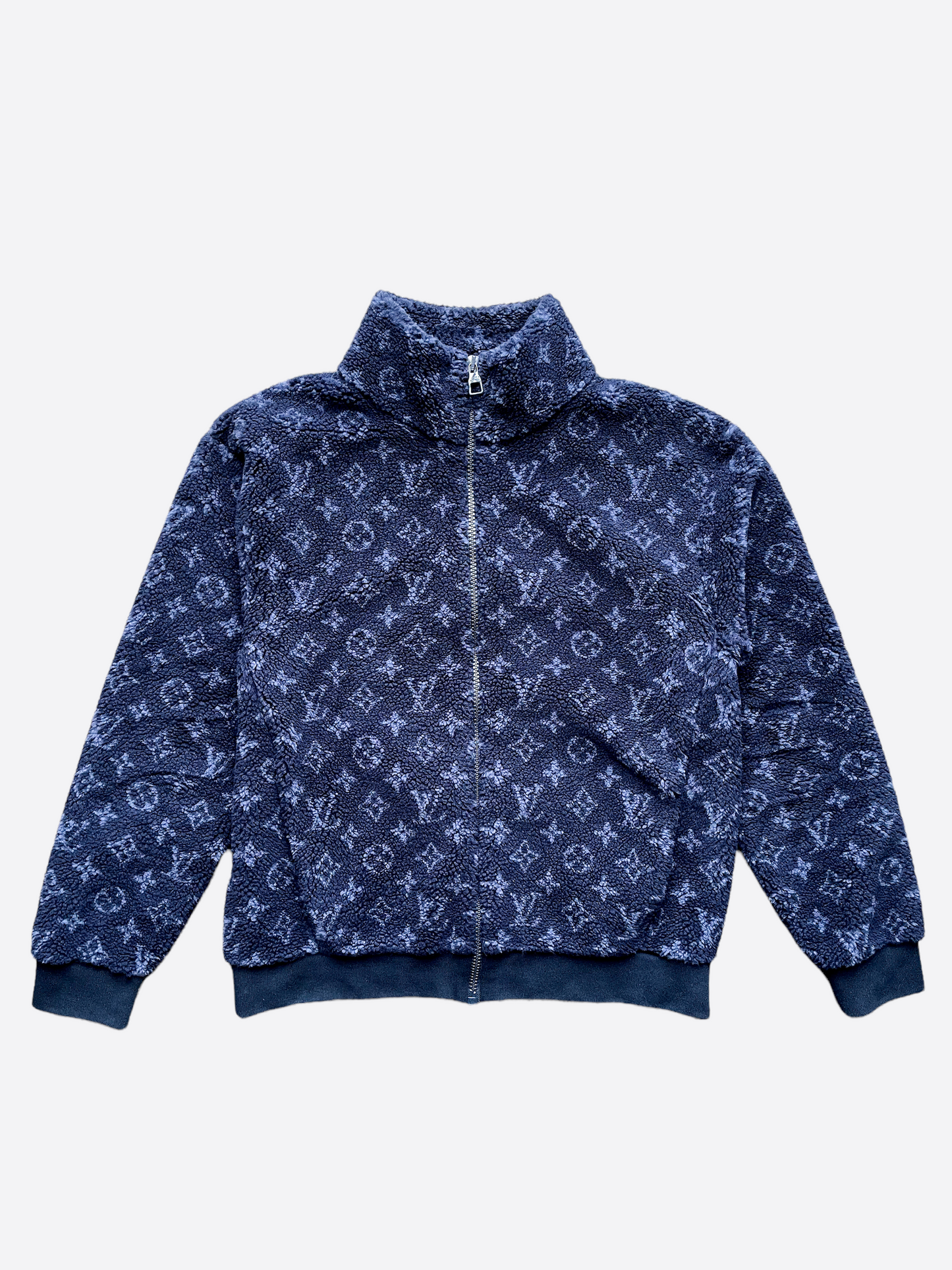 Louis Vuitton Navy Monogram Fleece Jacket
