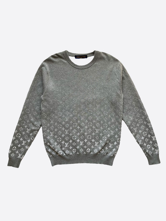 Louis Vuitton Grey Monogram Gradient Sweater