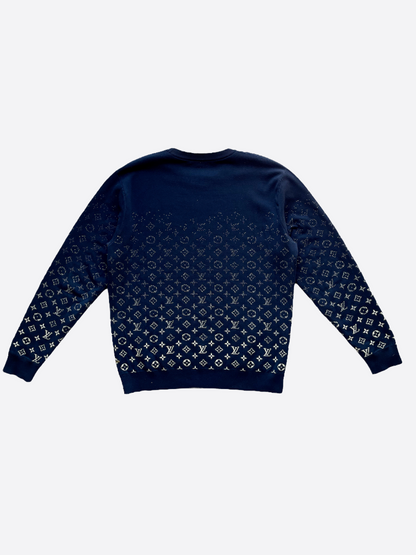 Louis Vuitton Navy Monogram Gradient Sweater