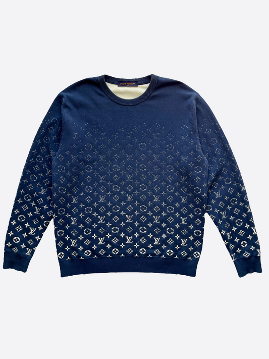 Louis Vuitton Navy Monogram Gradient Sweater