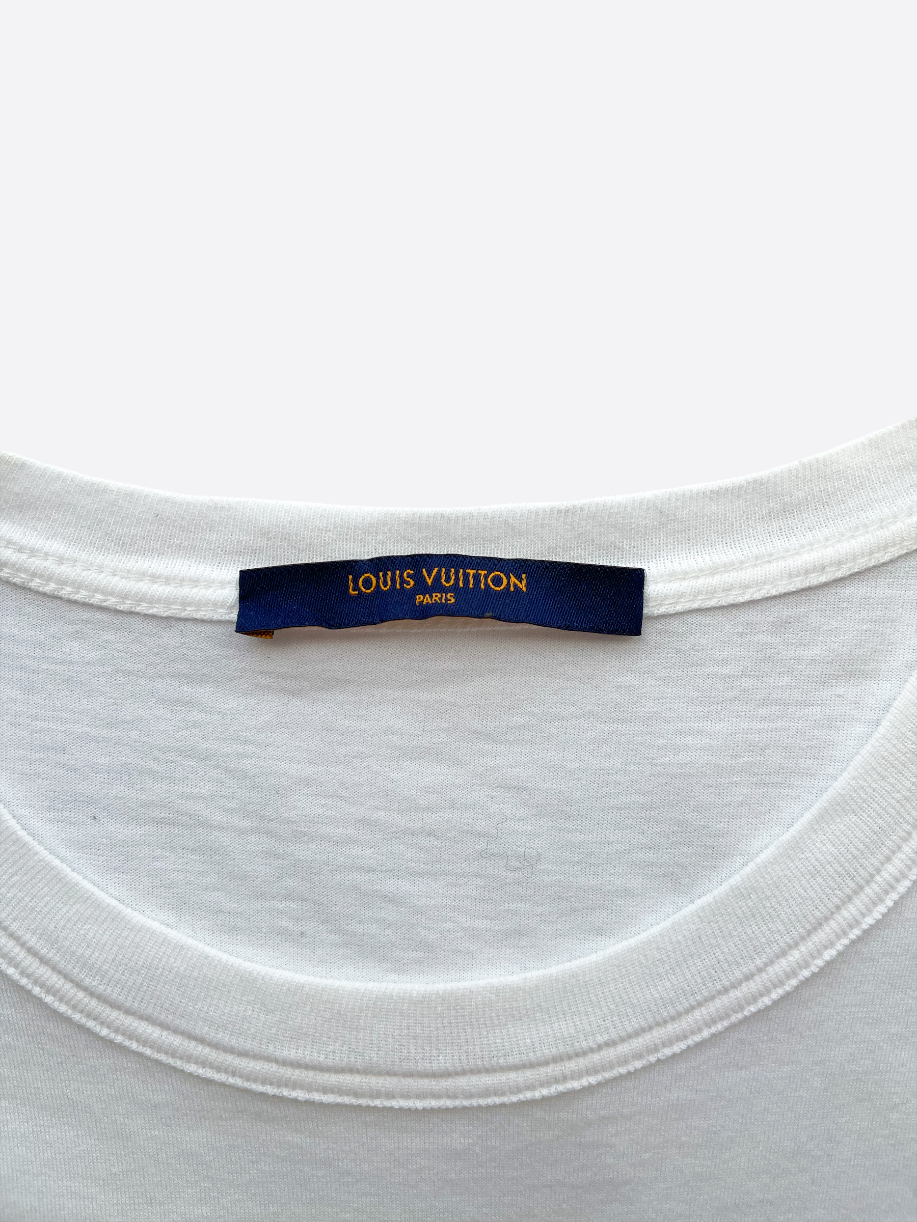 Louis Vuitton Dark Green Cotton Damier Pocket Detail Crew Neck T-Shirt XL Louis  Vuitton