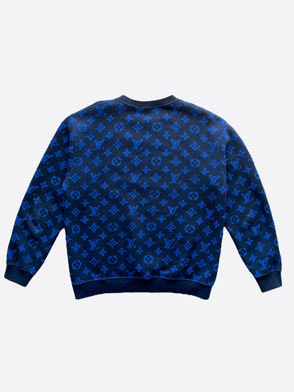 Louis Vuitton Blue Monogram Jacquard Sweater