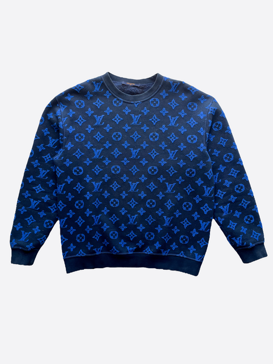 Louis Vuitton Blue Monogram Jacquard Sweater