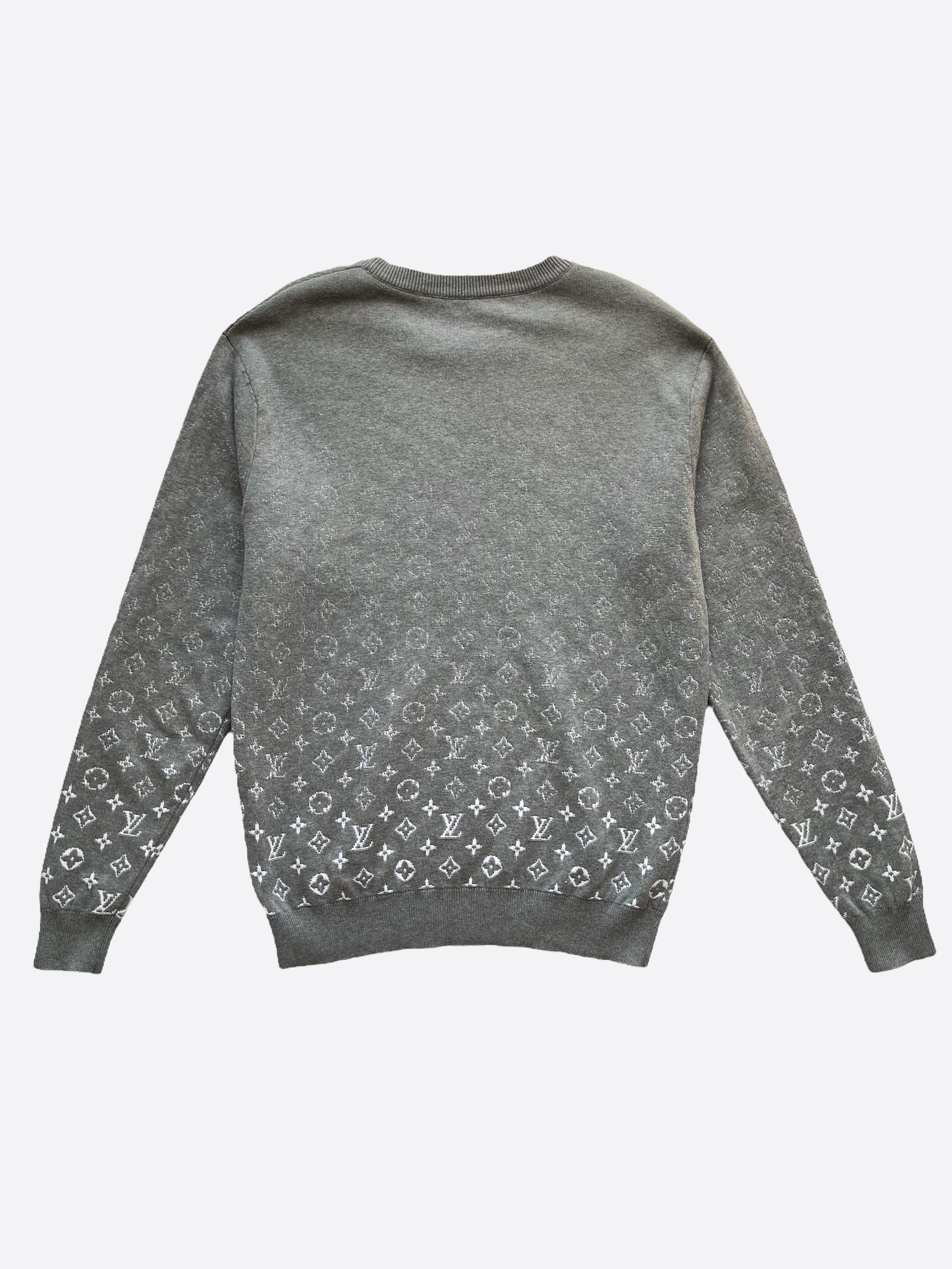 Louis Vuitton Grey & White Monogram Gradient Sweater