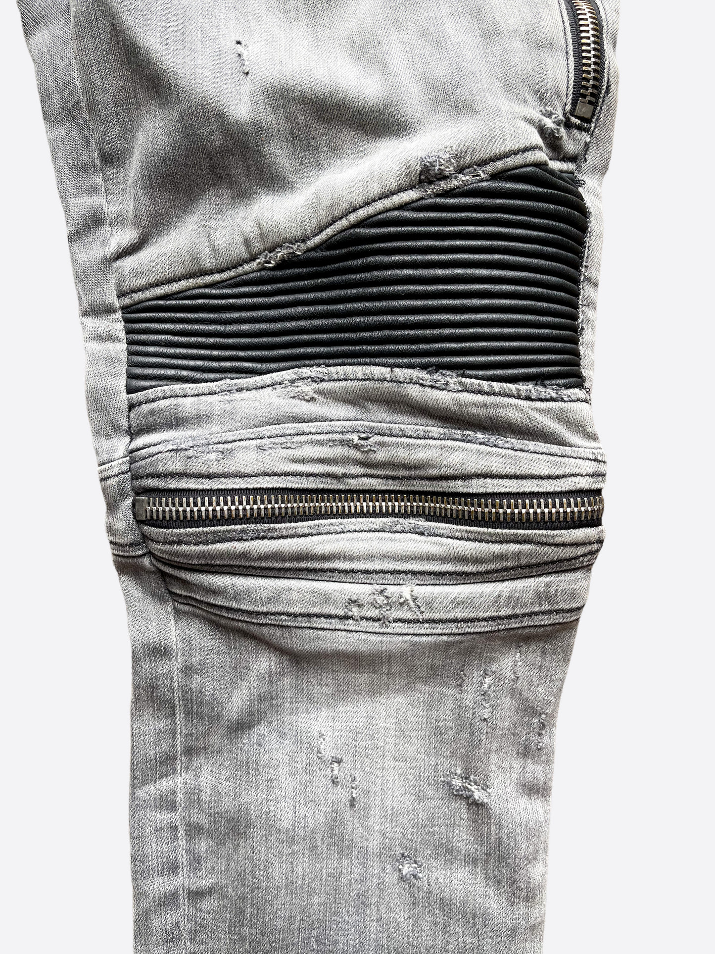 Amiri Grey MX2 Biker Denim