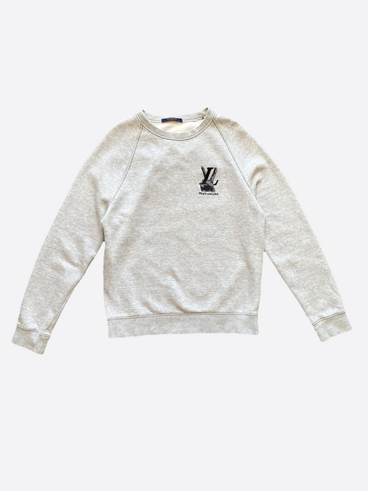 Louis Vuitton Peace & Love Grey Sweater