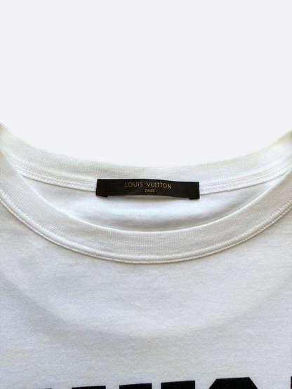 Louis Vuitton Fragment Design White Logo Tee