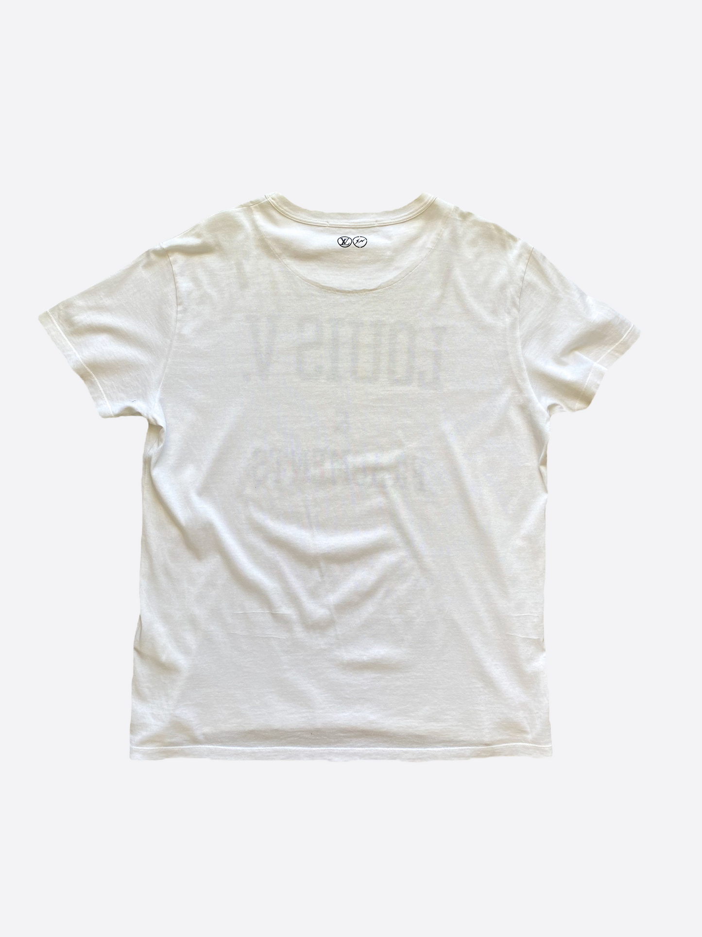 Louis Vuitton Fragment Design White Logo Tee