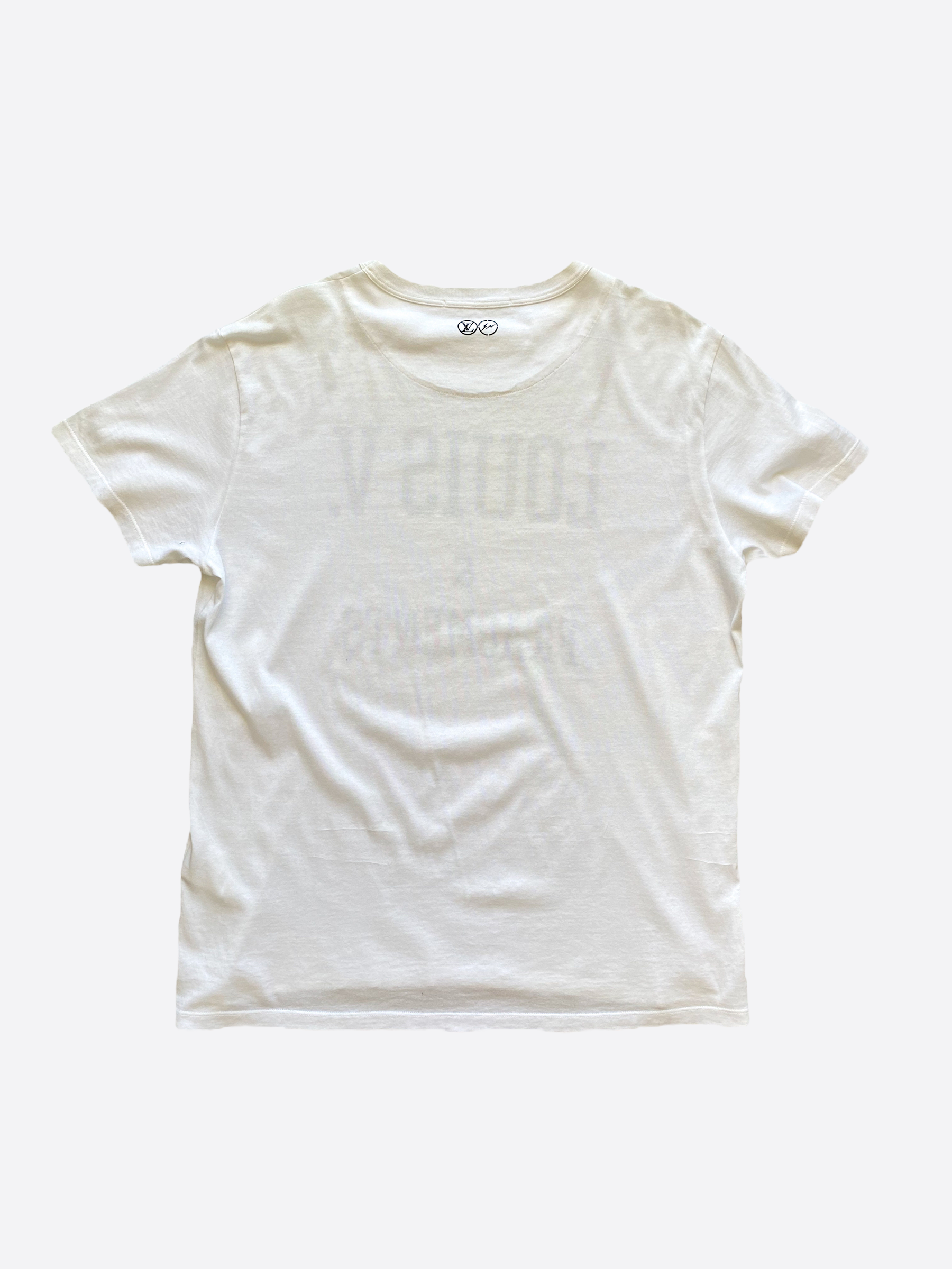 Louis Vuitton White Fragment Design T-Shirt