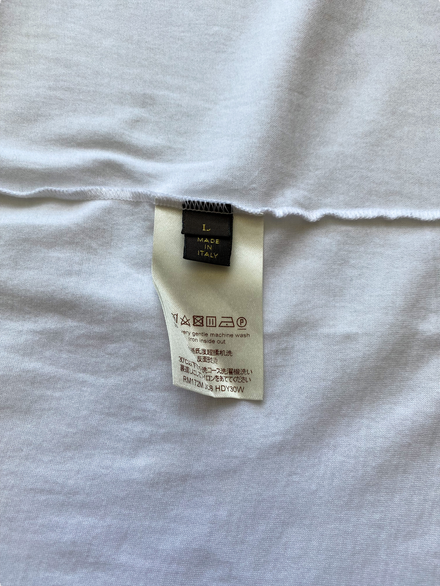 Louis Vuitton Fragment Design White Logo Tee