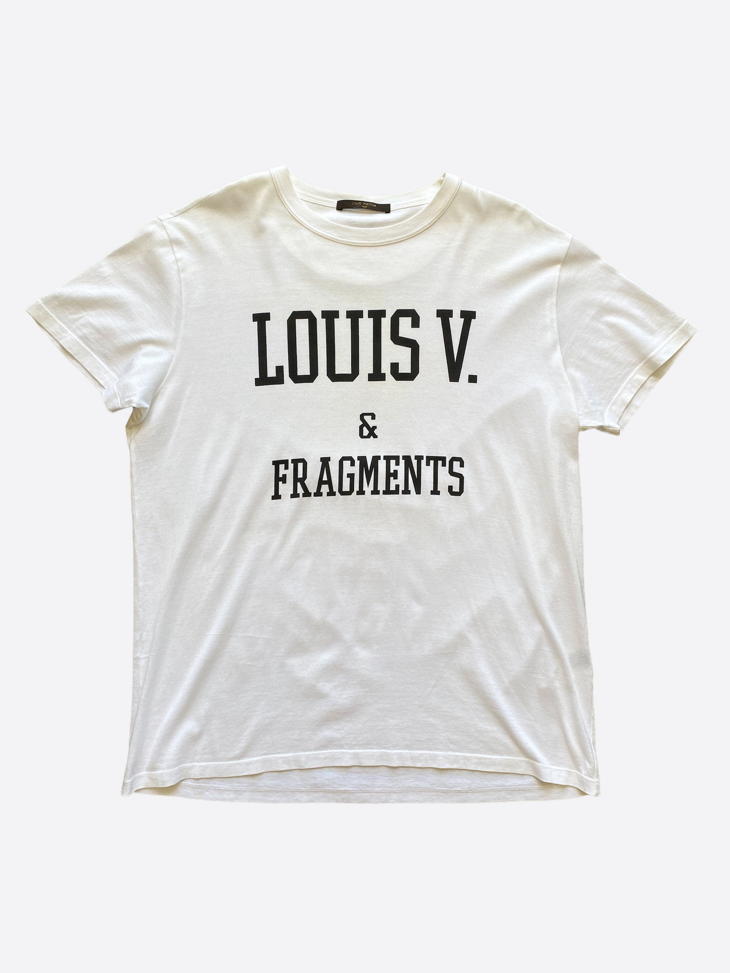 Louis Vuitton Fragment Design White Logo Tee