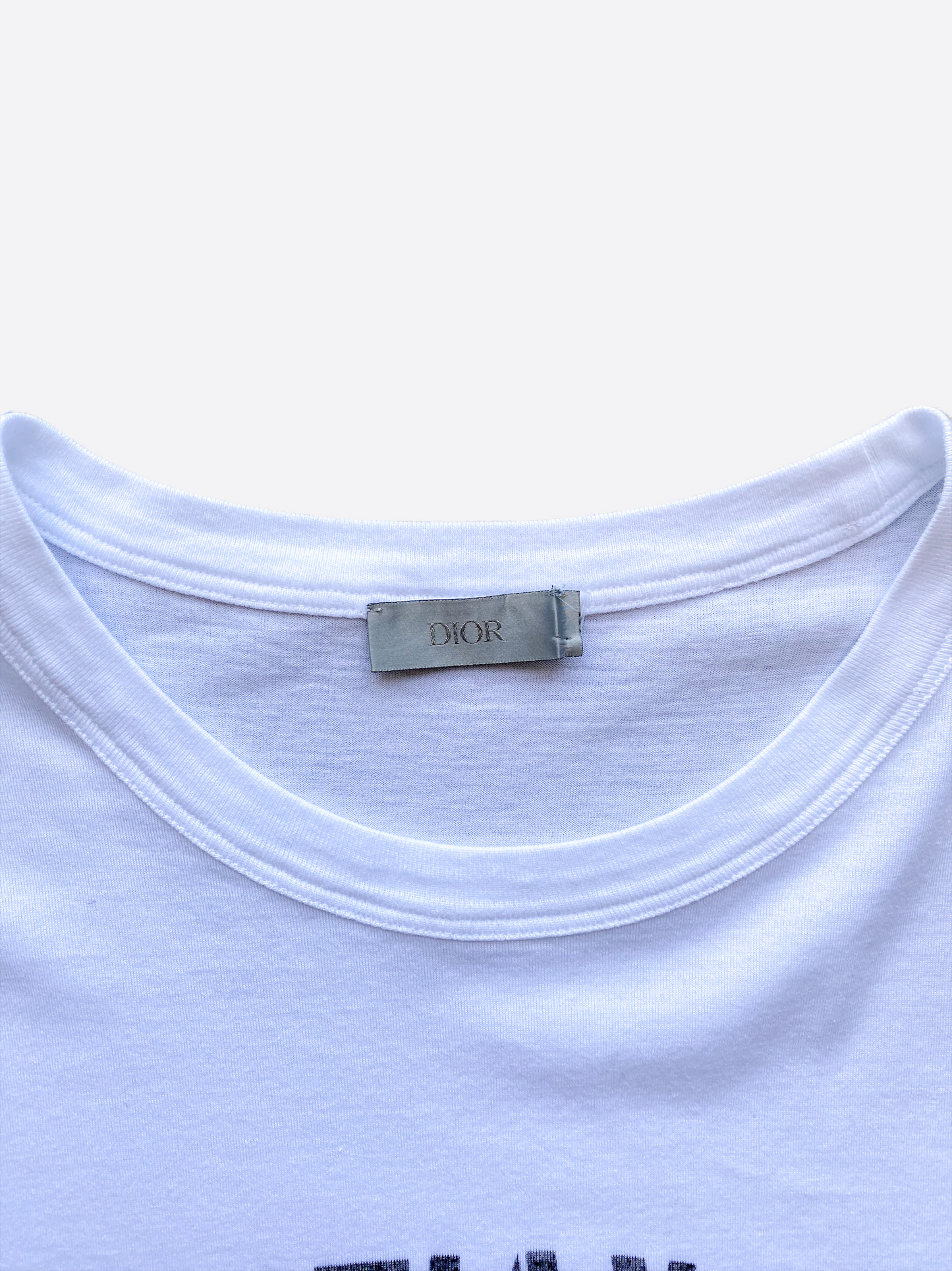 Dior White Atelier Faded Logo Tee