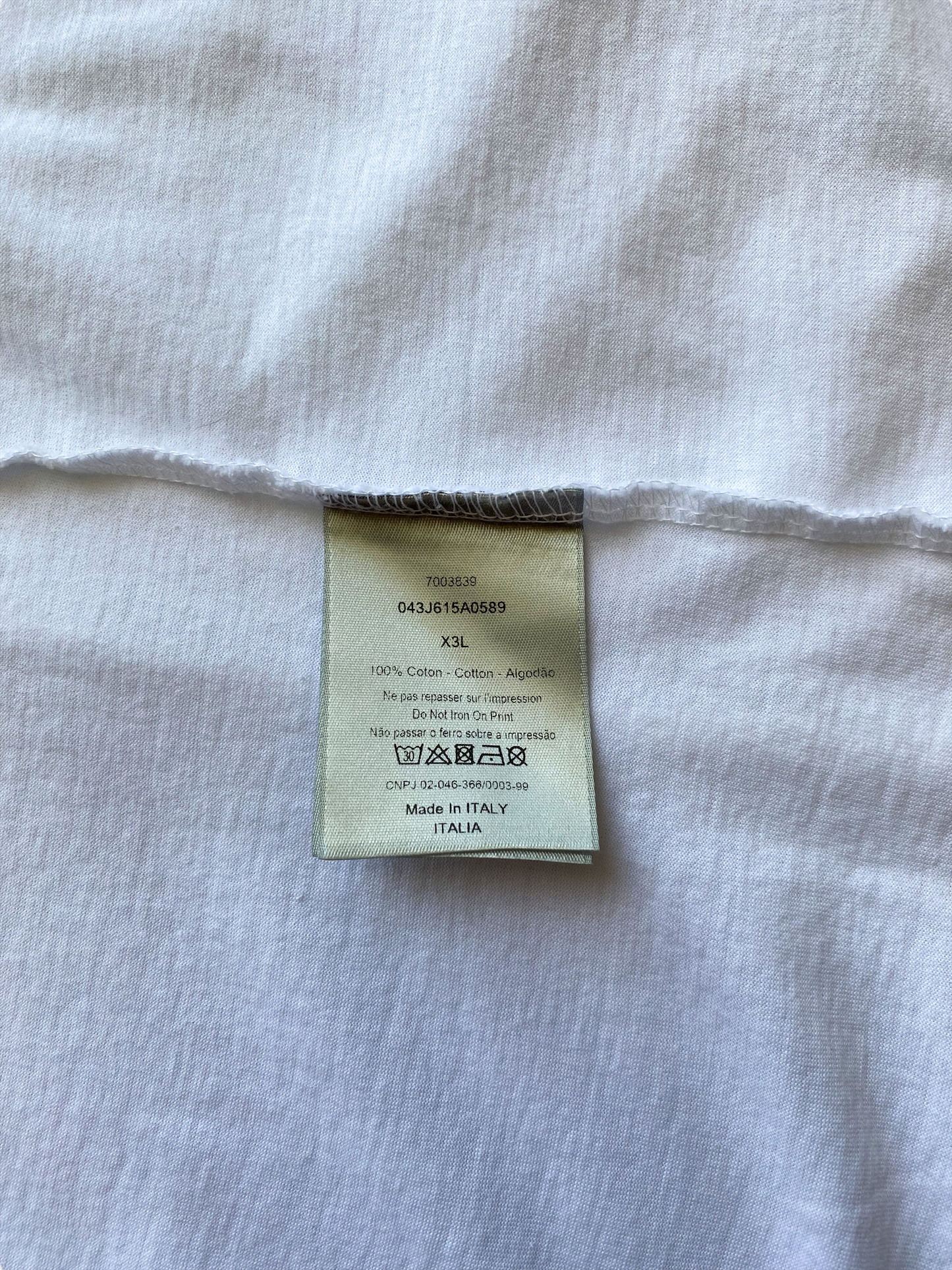 Dior White Atelier Faded Logo Tee