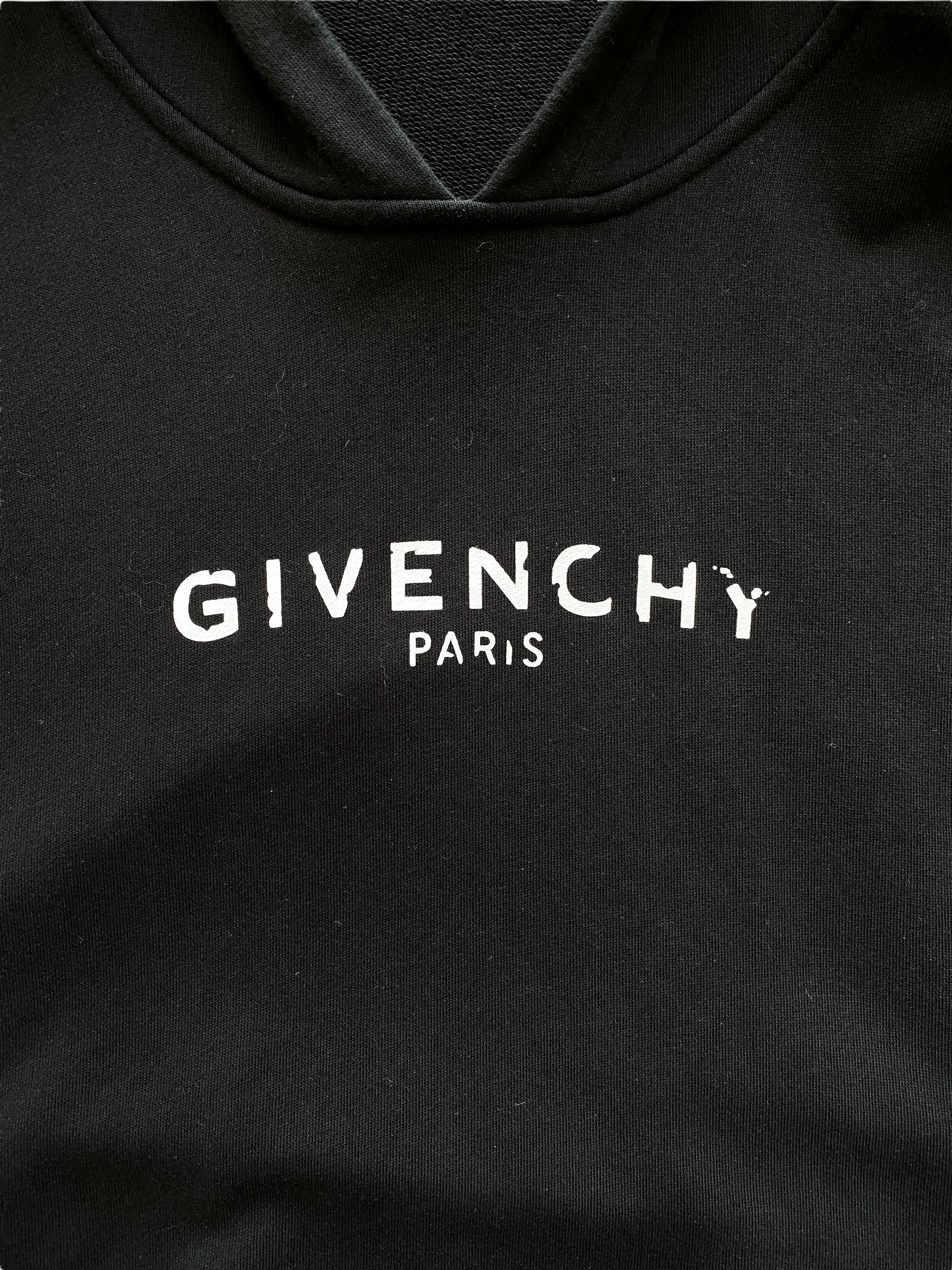 Givenchy distressed logo sales hoodie