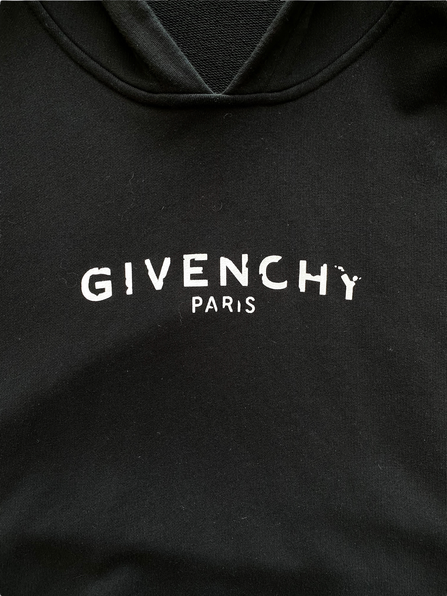 Givenchy Blue Distressed Logo Hoodie for Men