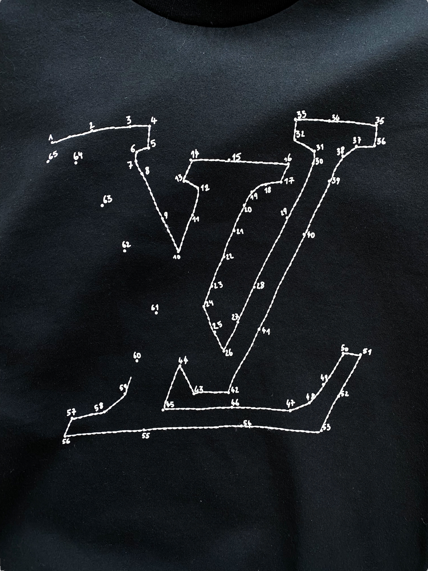 Louis Vuitton Black LV Stitch Crewneck Savonches