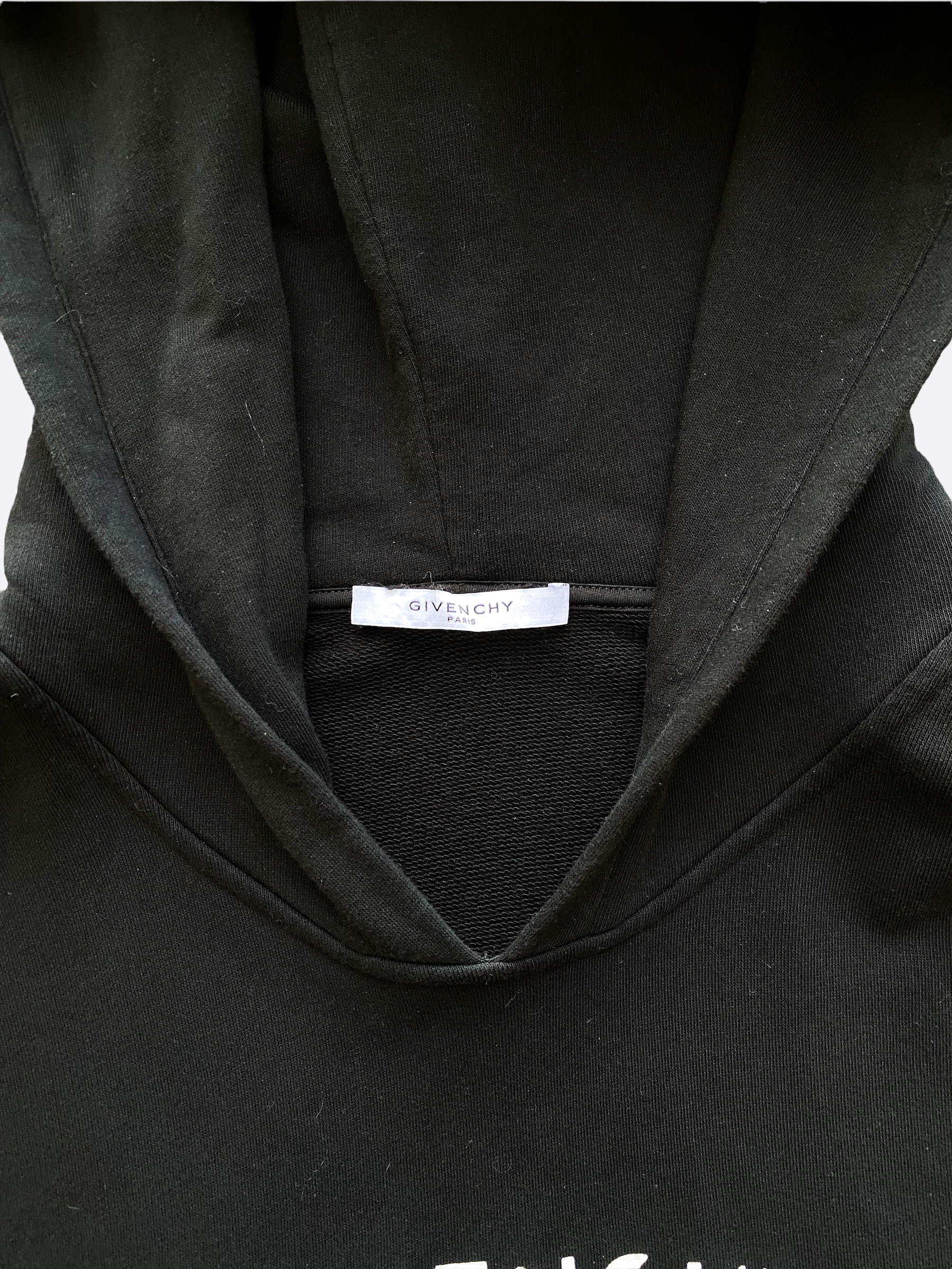 Givenchy distressed top logo hoodie