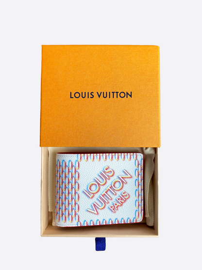 Louis Vuitton White Damier Spray Multiple Wallet