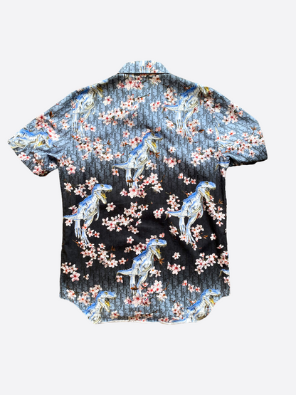 Dior Sorayama Oblique Dinosaur Button Up Shirt