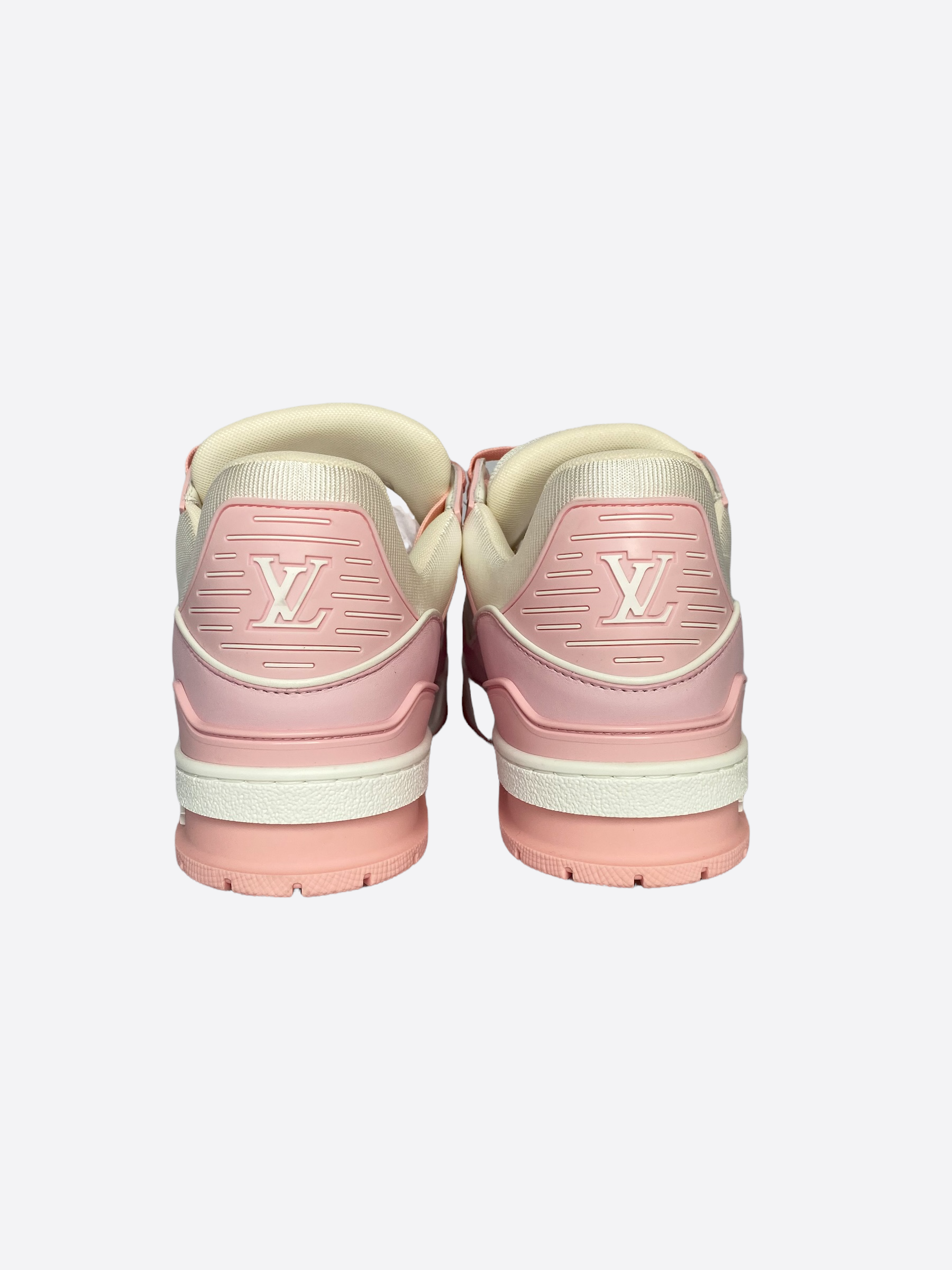 Louis Vuitton Pink & White Monogram Trainers – Savonches