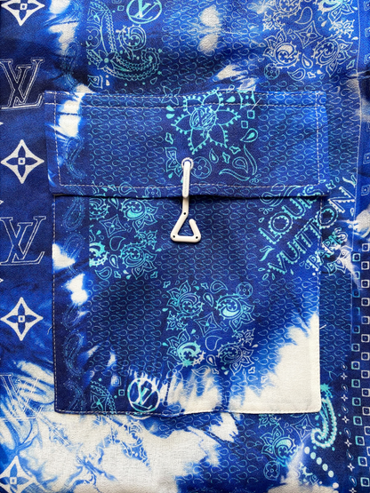 Louis Vuitton Blue Monogram Bandana Button Up Shirt