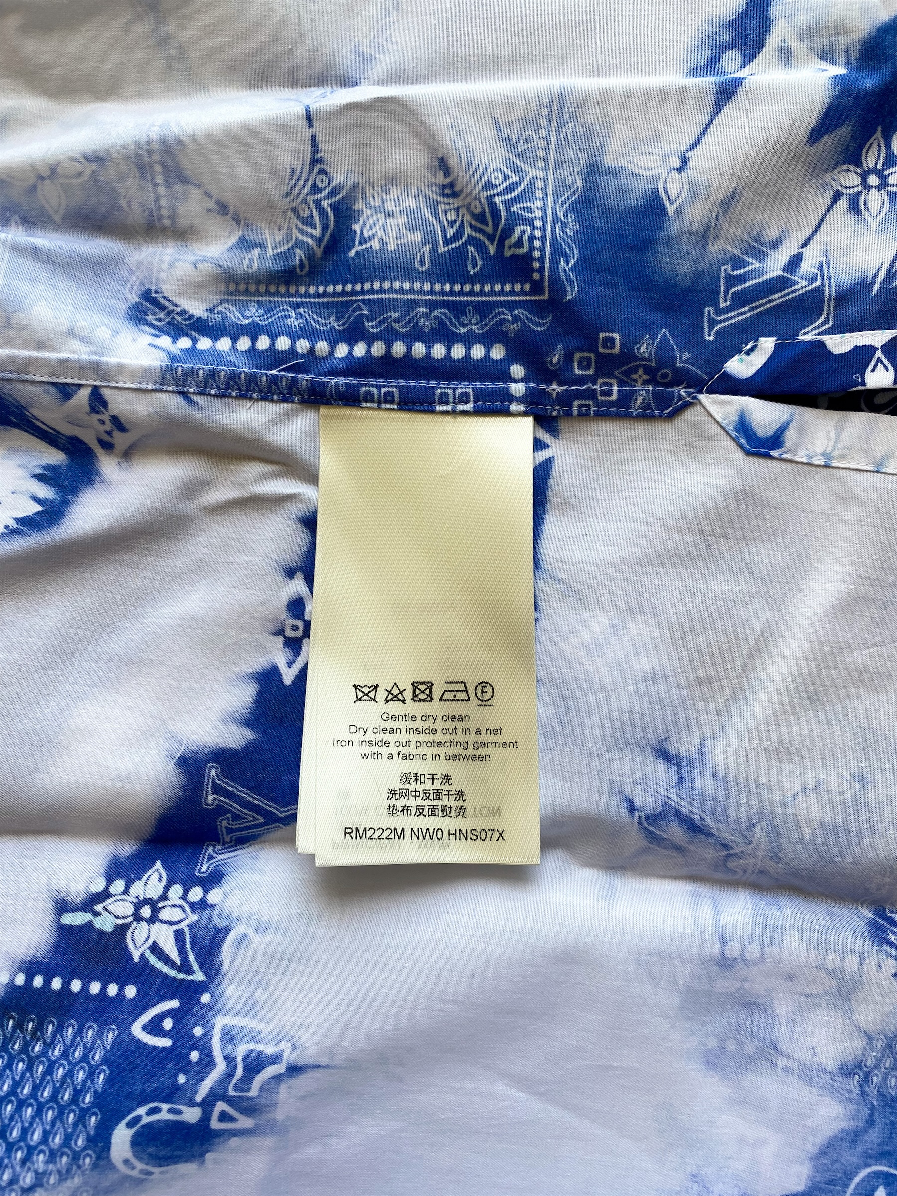 Louis Vuitton Blue Monogram Bandana Button Up Shirt