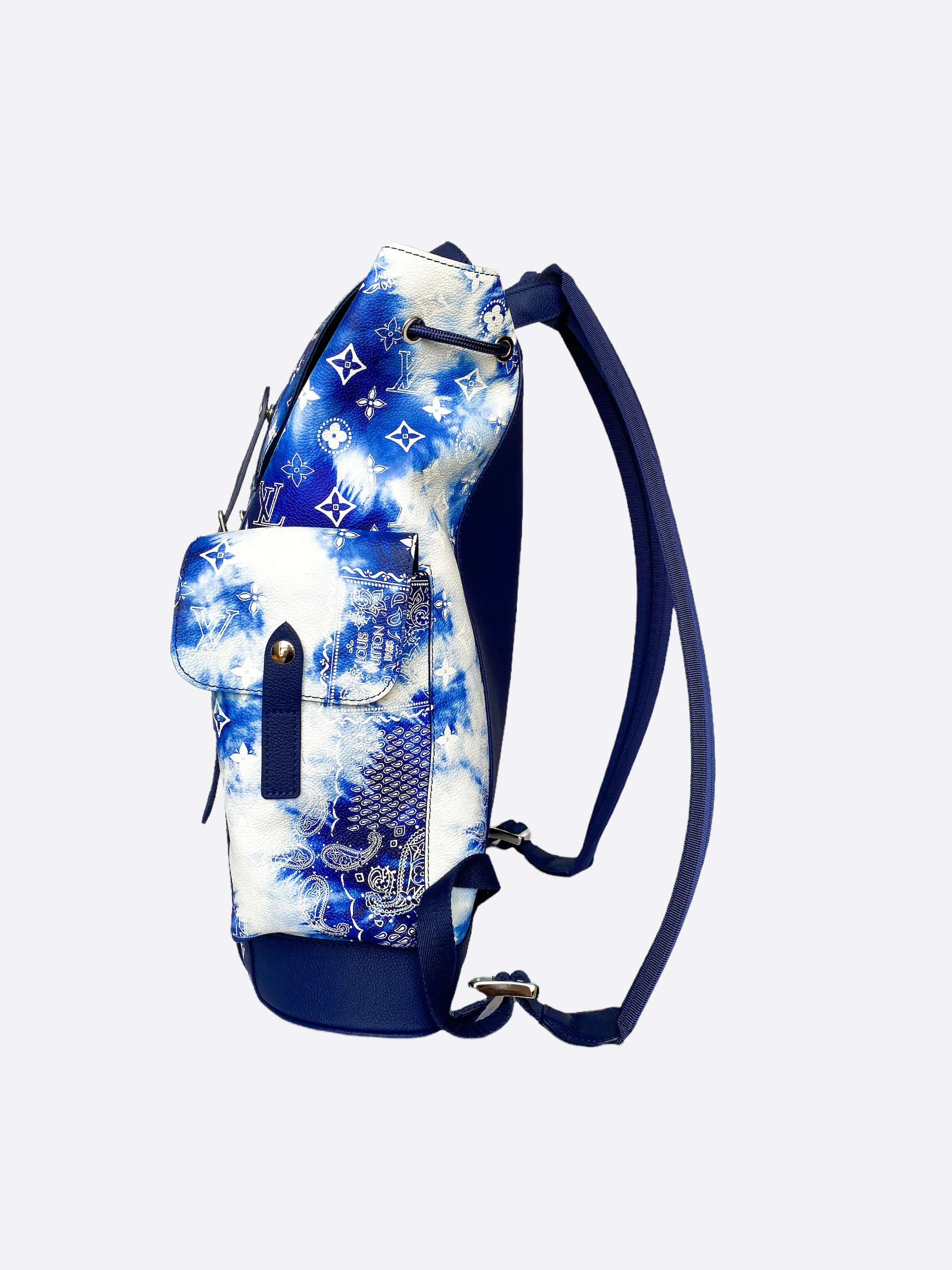Louis Vuitton Blue Monogram Bandana Christopher Backpack