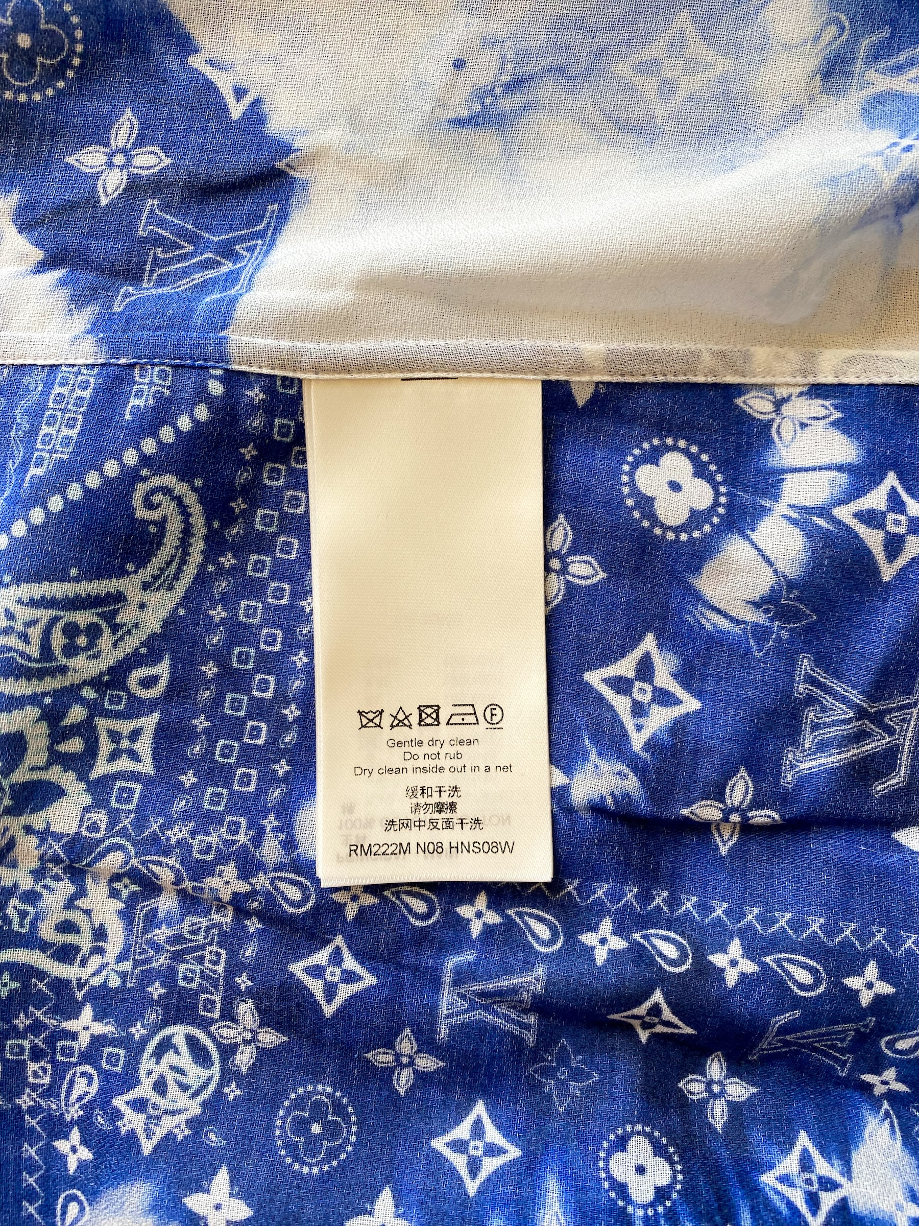 RETAIL] Louis Vuitton Monogram Bandana Denim Short-Sleeved Shirt