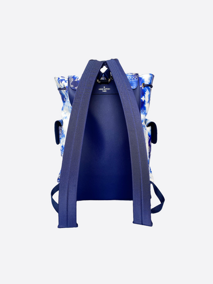 Louis Vuitton Blue Monogram Bandana Christopher Backpack