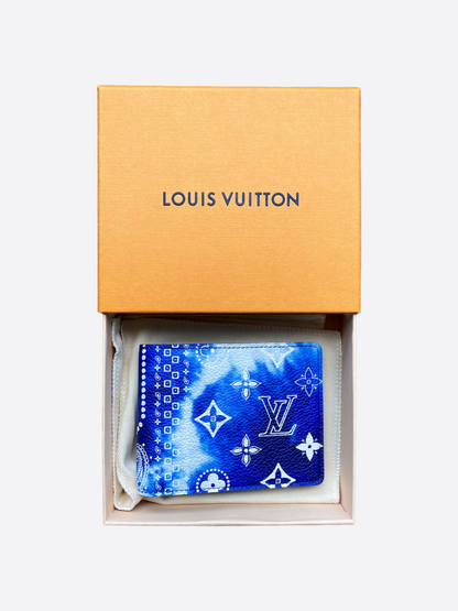 Louis Vuitton Blue Monogram Bandana Multiple Wallet