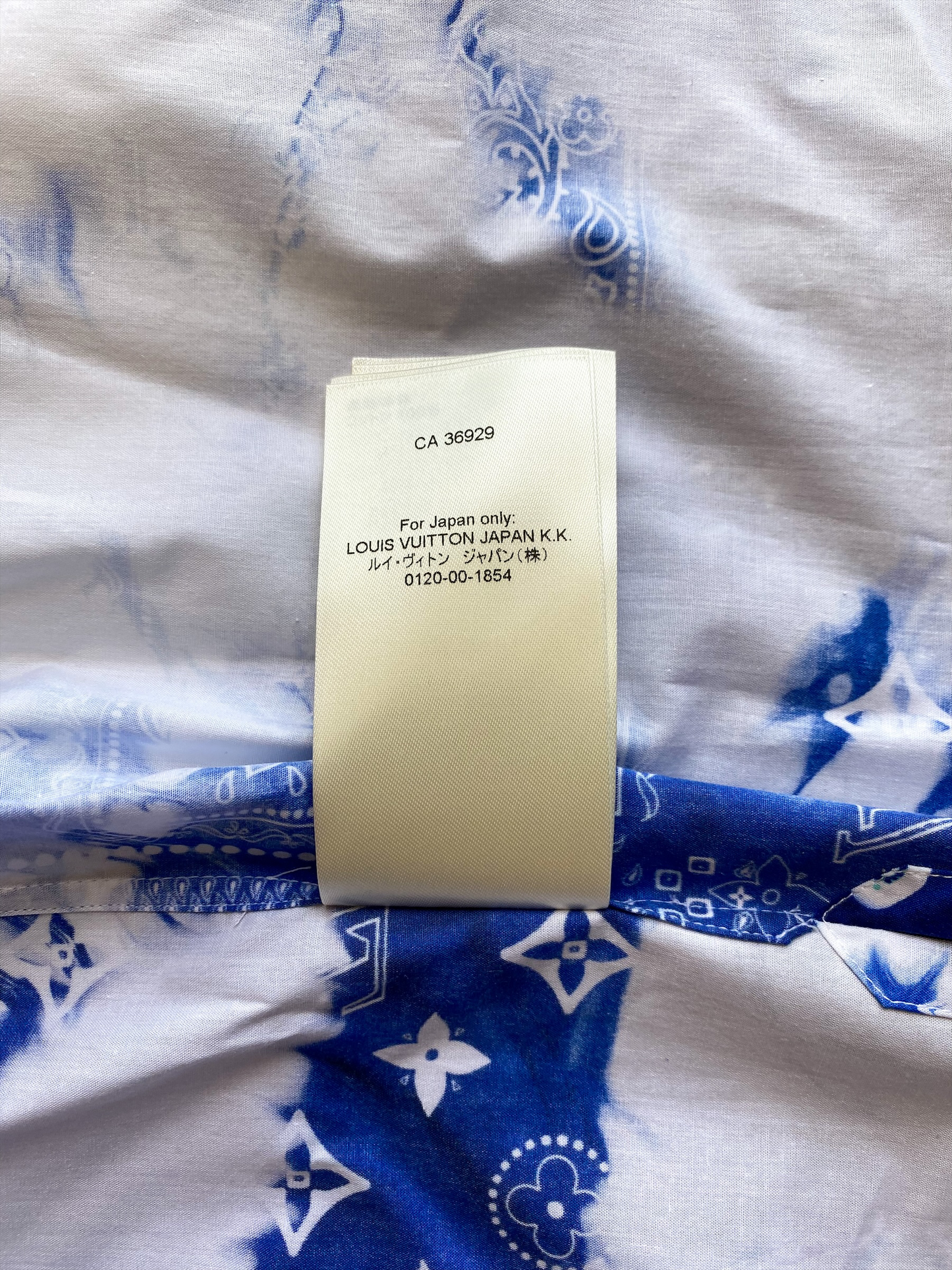 Louis Vuitton Blue Monogram Bandana Button Up Shirt – Savonches