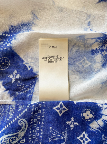 Louis Vuitton Blue Monogram Bandana Button Up Shirt