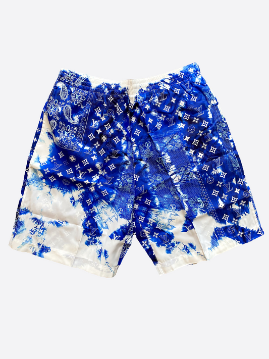 Louis Vuitton Blue Monogram Bandana Swimshorts