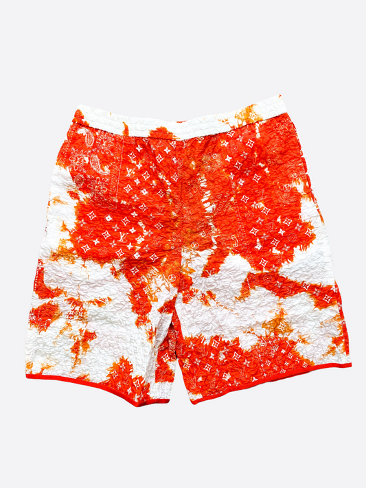 Louis Vuitton Red Monogram Bandana Shorts