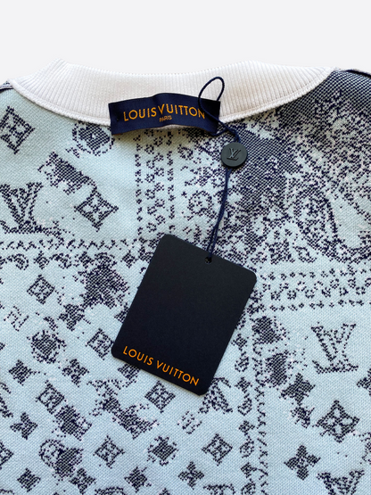 Louis Vuitton Blue Monogram Bandana Sweater