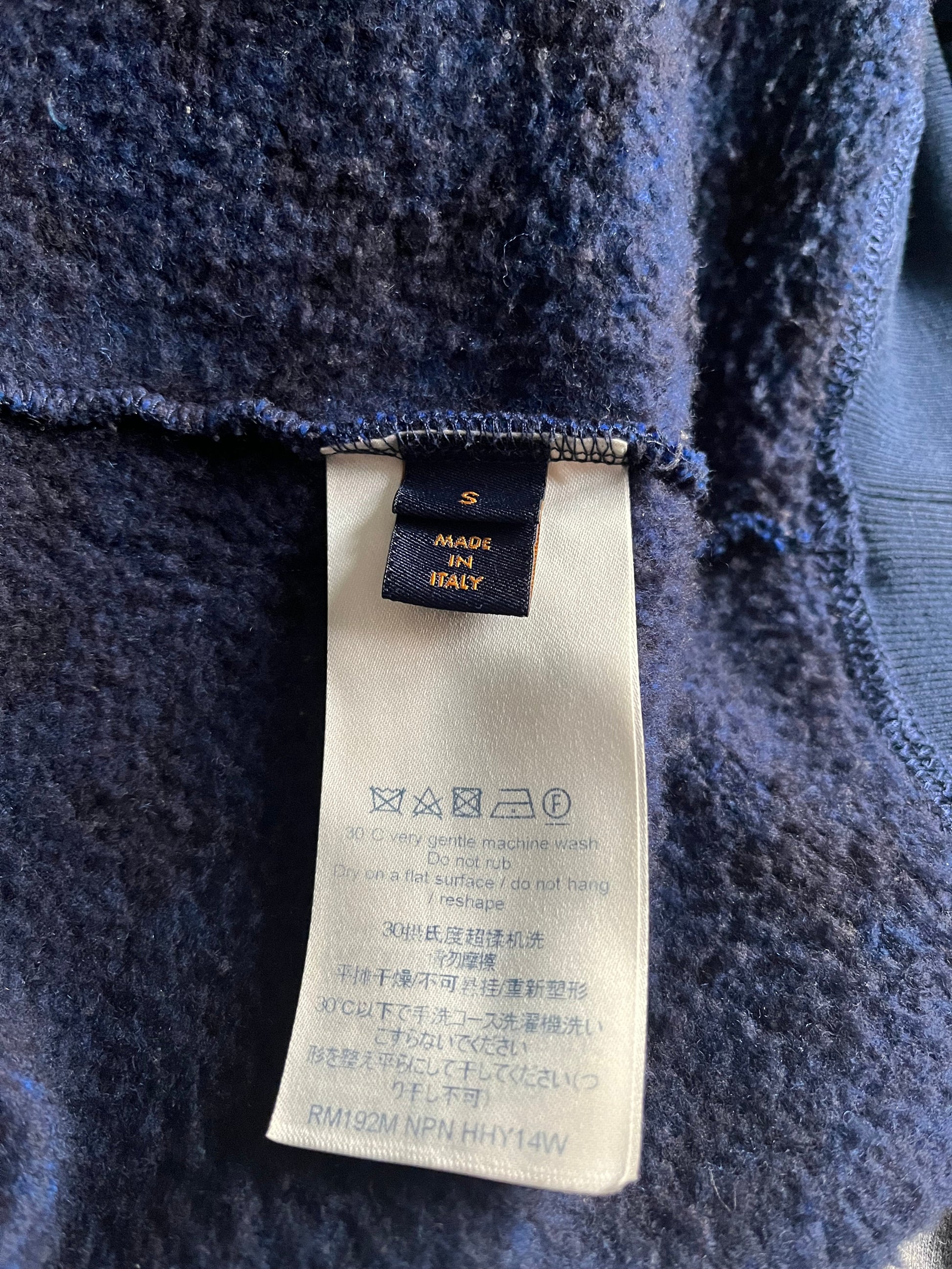 Louis Vuitton Monogram Jacquard Sweater Blue AUTHENTIC FROM JAPAN
