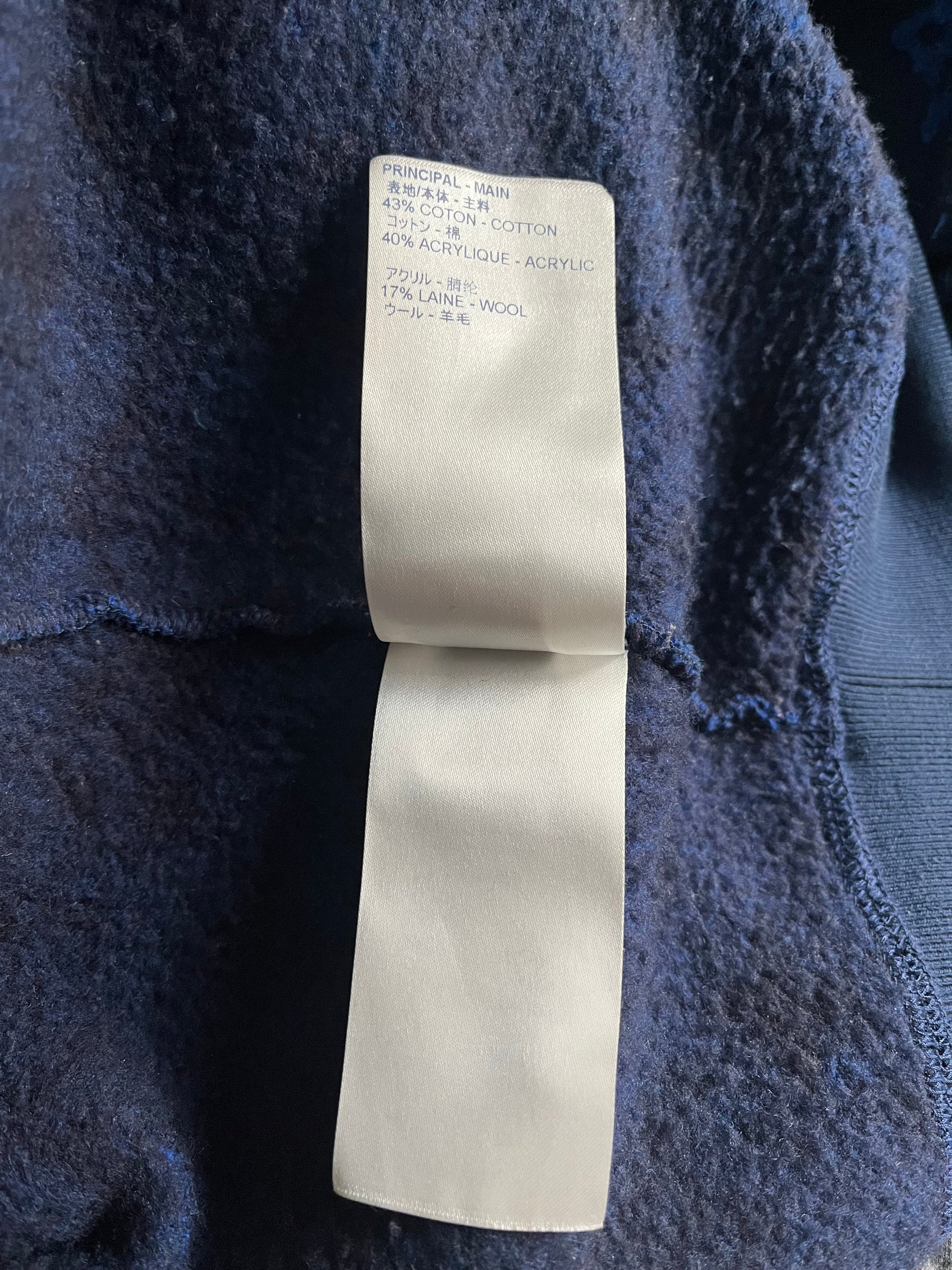 Louis Vuitton LV Monogram Jacquard Sweatshirt Navy blue Cotton ref.823051 -  Joli Closet