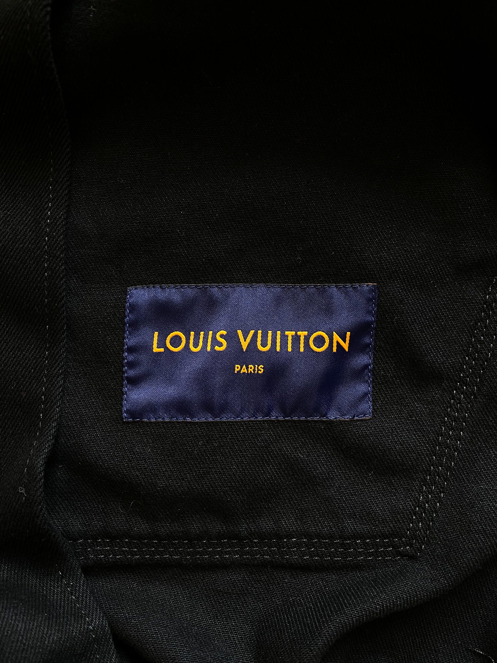 LOUIS VUITTON black nylon 2022 MONOGRAM PARKA CAPE Jacket 36 XS