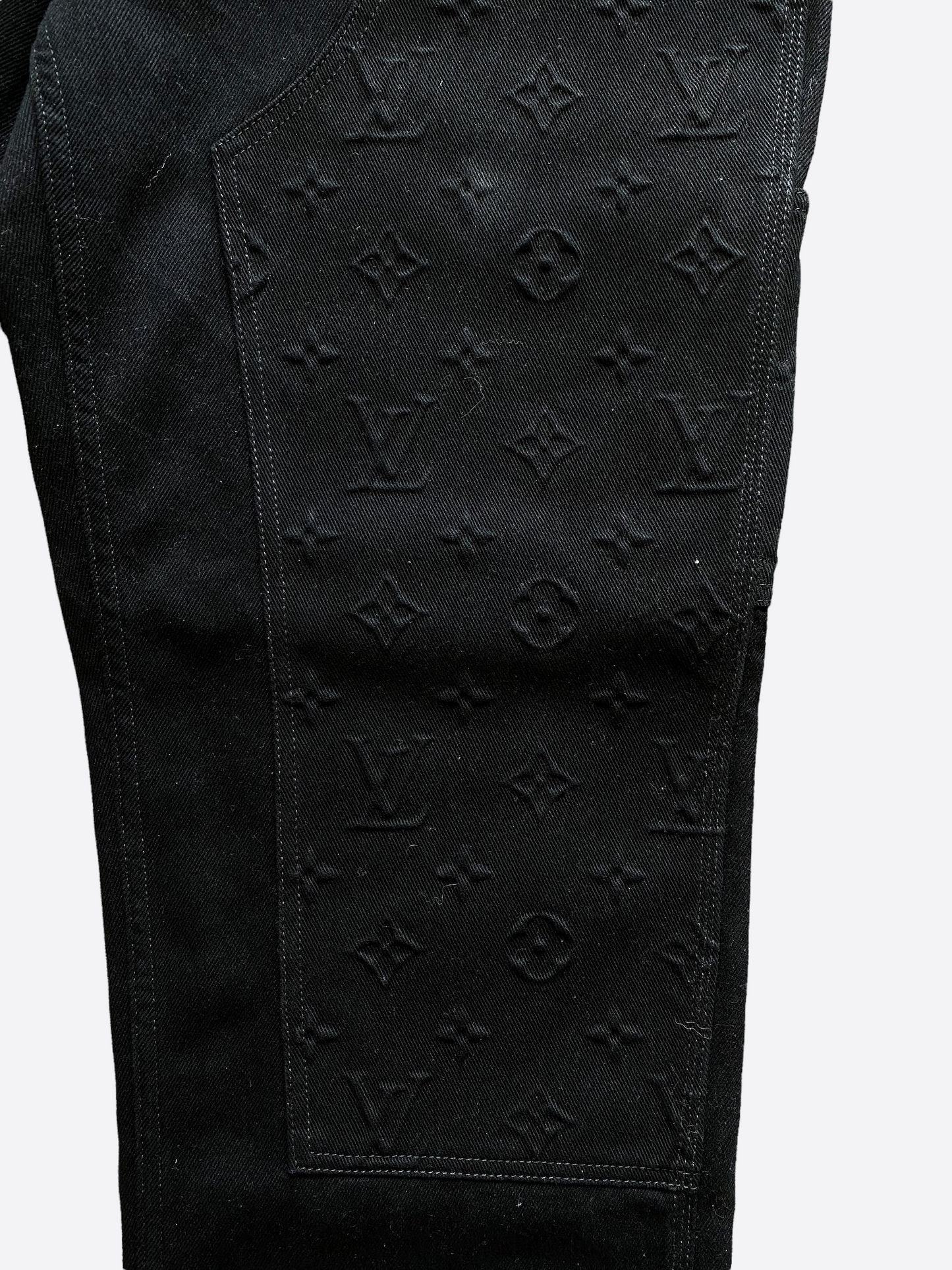 Louis Vuitton Black Monogram Carpenter Pants