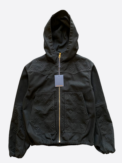 Louis Vuitton Black Monogram Carpenter Hooded Jacket