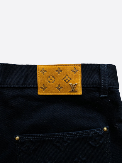 Louis Vuitton Black Monogram Carpenter Pants