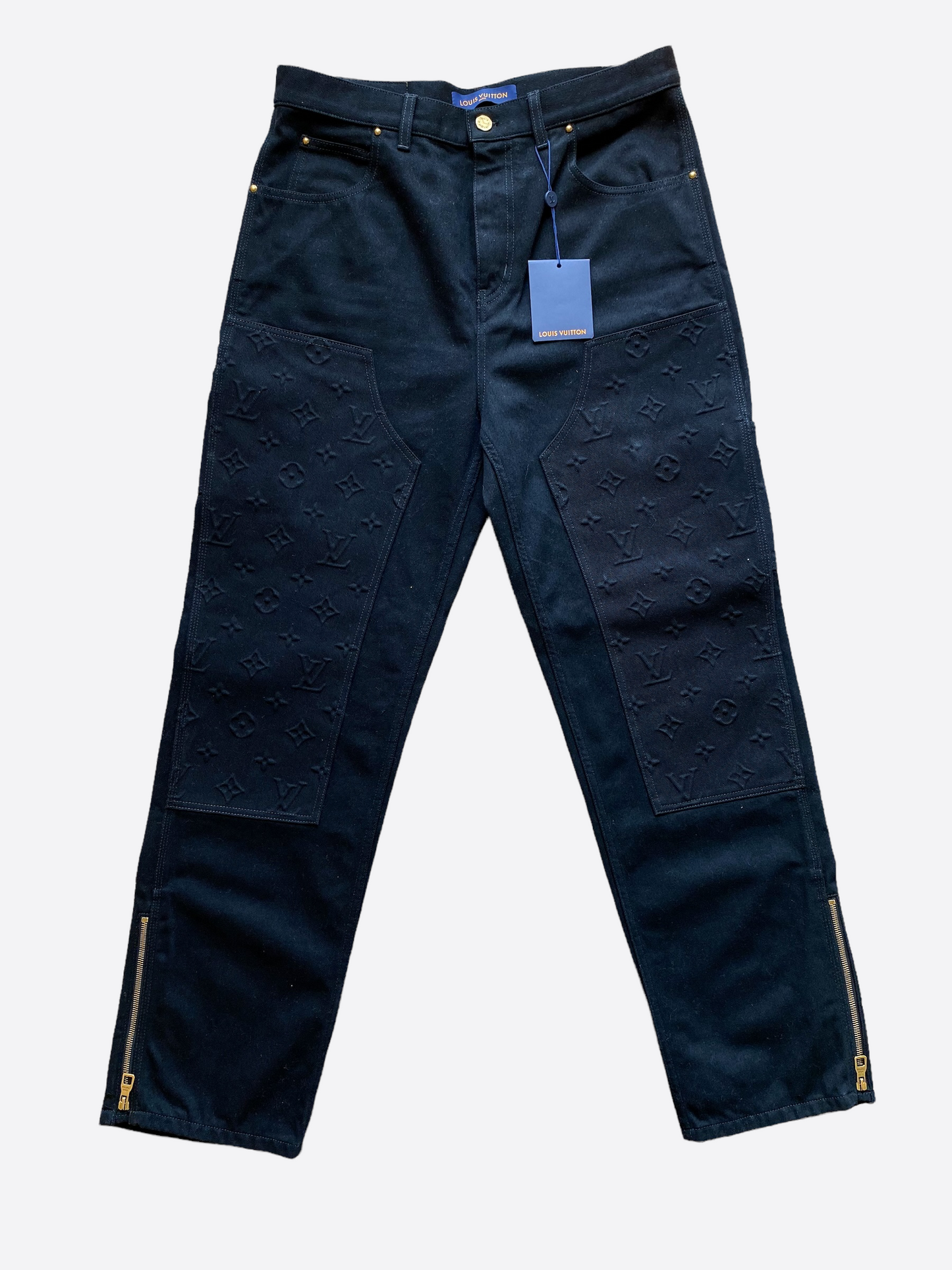 Louis Vuitton Black Monogram Carpenter Pants