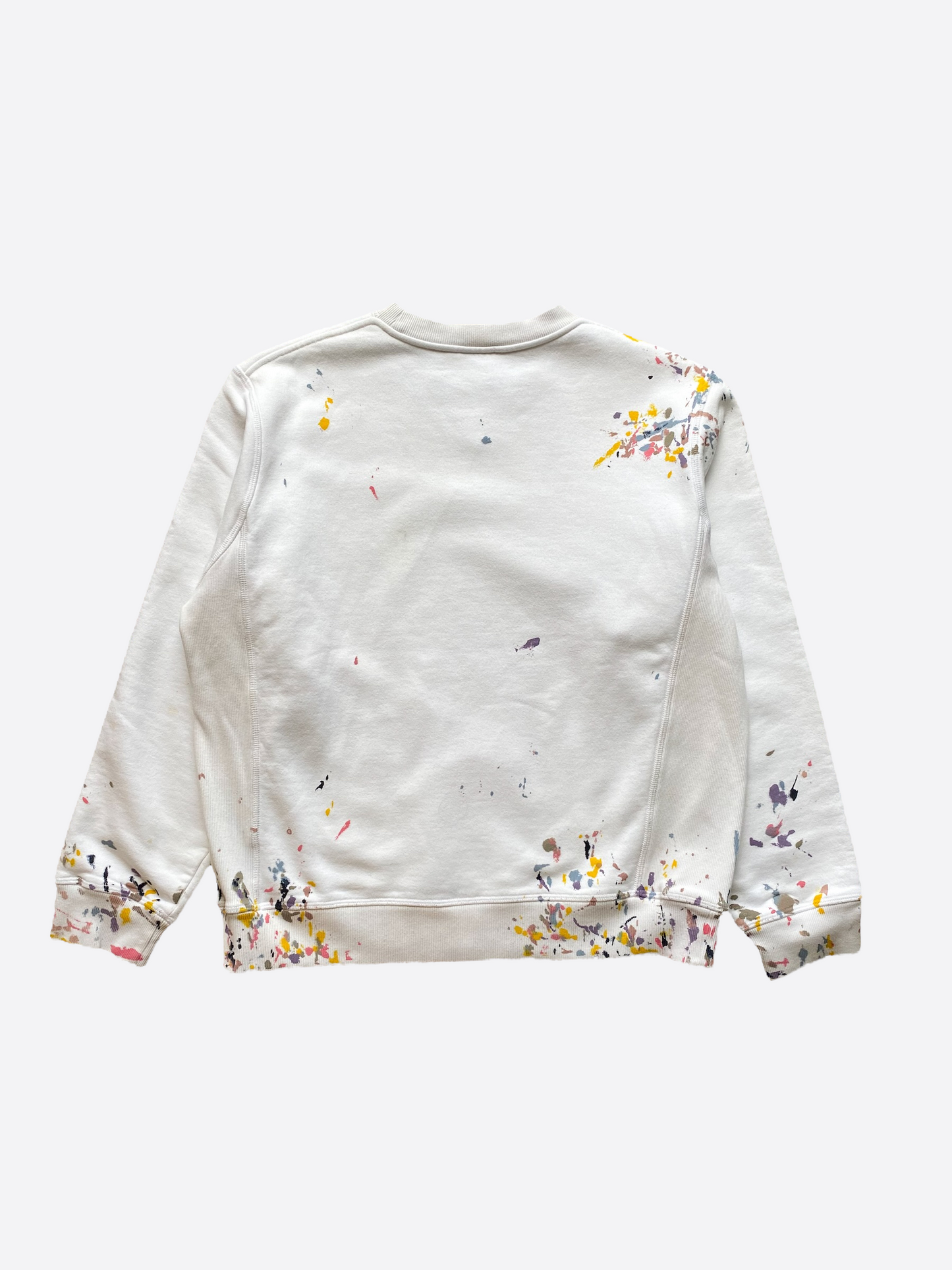 Dior Paint Splatter Embroidered Logo Sweater