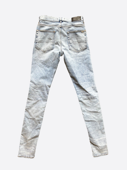 Amiri Light Blue Distressed Denim