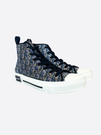 Dior Limited Edition Swarovski Studded B23 High Top Sneaker