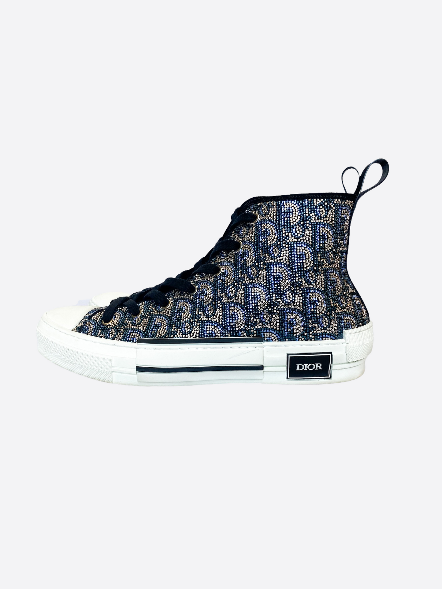 Dior Limited Edition Swarovski Studded B23 High Top Sneaker