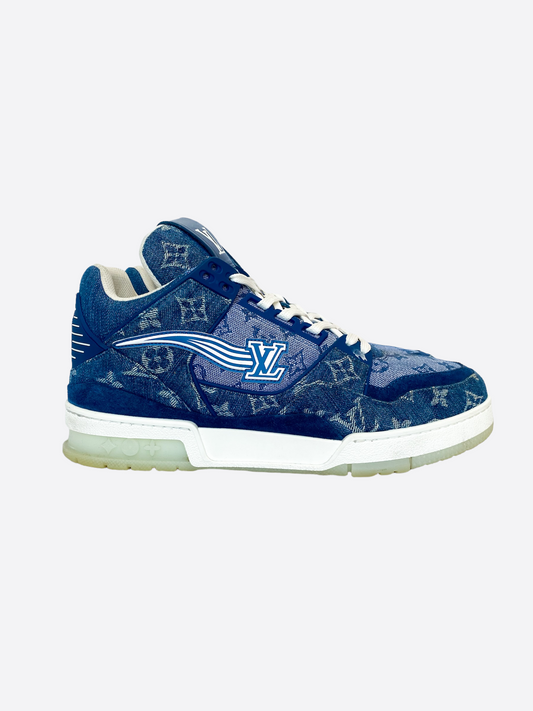 Louis Vuitton Denim Monogram Mid Top Trainers